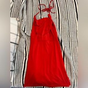 Forever 21 Red Halter tie neck Dress